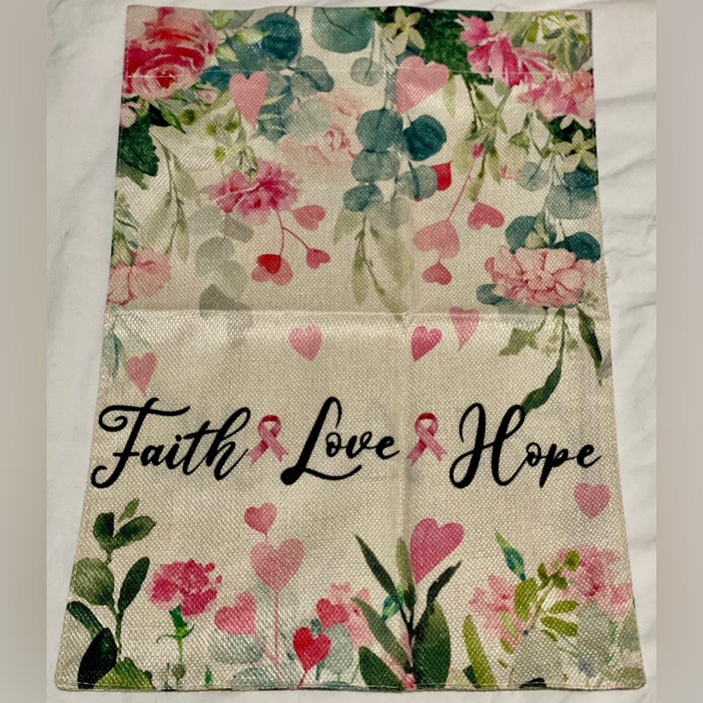 AVOIN colorlife Breast Cancer Awareness Garden Flag